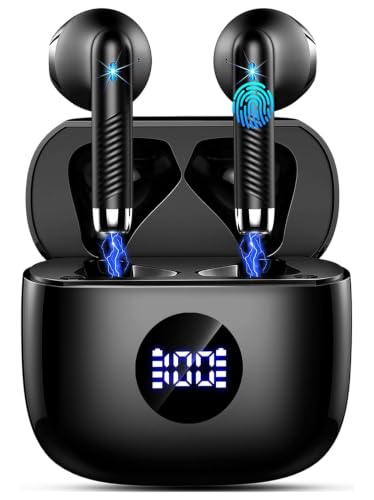 Wireless Earbuds, Bluetooth 5.4 Ear Buds, 32 EQs via App, 6D Bass Stereo - color: Aurora Black