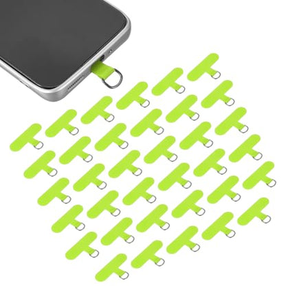 uxcell 36pcs Phone Tether Tab, Universal Phone Lanyard Patch T Shape Cell Phones Strap Replacement Part for Most Smartphone Cases, Grass Green - color: Grass Green