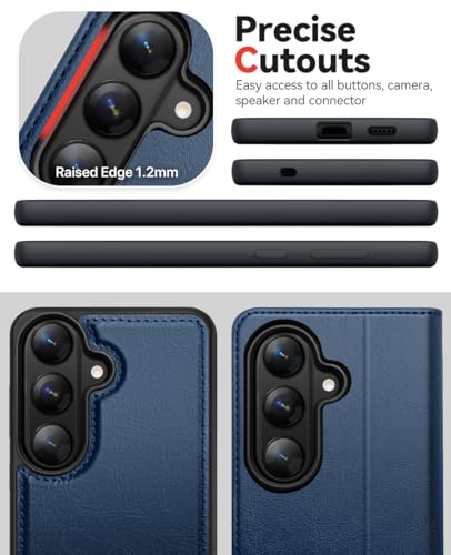 OCASE for Samsung Galaxy S26 Plus Detachable Wallet Case with Card Holder, [2 in 1] PU Leather Flip Folio Case with RFID Blocking Stand Wrist Strap Shockproof Phone Cover 2026, Blue - color: Blue, size: Samsung Galaxy S26 Plus