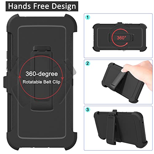 Compatible with Samsung Galaxy A53 5G Case, with Belt Clip Holster Heavy Duty Rugged Shockproof Full Body Protection Kickstand Phone case for Samsung Galaxy A53 5G (Black) - color: Black