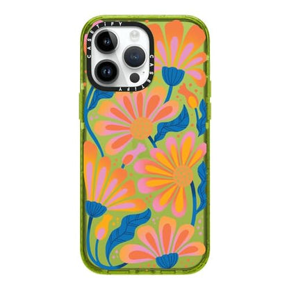 CASETiFY for iPhone 14 Pro Max Case - Impact | Slim Fit | 8.2 ft. 4x Military Grade Drop Protection | Lazy Daisy | Kiwi - color: Lazy Daisy