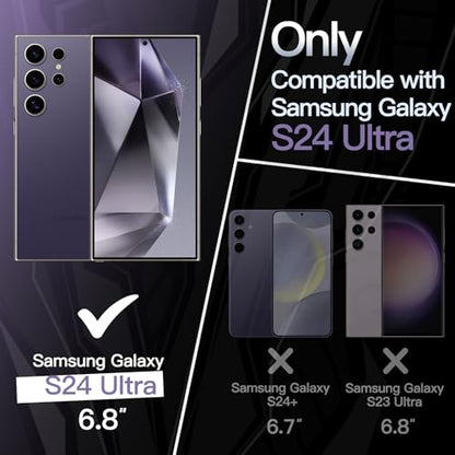 JETech Slim Case for Samsung Galaxy S24 Ultra, Titanium Violet | Camera Lens Protection, Soft TPU Design, Matte Finish, Shockproof Protection - color: Titanium Violet, size: S24 Ultra