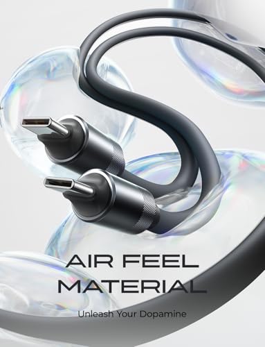 LISEN 10FT USB C Cable Fast Charging, Chubby 240W Cable USB C to USB C Fast Charging Soft Silicone USBC to USBC Parallel Cable for iPhone 17 Pro Max 16 15 Samsung S25 Ultra MacBook Pro Air iPad Black - color: Black, size: 10FT