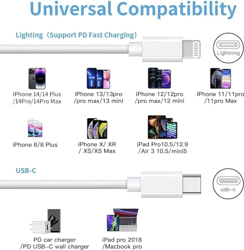 Mitesbony iPhone Charger 3Pack 10FT Lightning Cable iPhone Charger Cord Compatible iPhone 14 13 12 11 Pro Max XR XS X 8 7 6 Plus SE iPad and More - size: 10FT