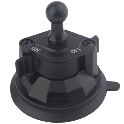 Upgraded Car Suction Cup Base with17mm Ball, Compatible with17mm Double Socket Arms | Heavy-Duty 3.4" Suction Base for Windshield | Holds 5.5 lbs – Rosette Bite Locking System