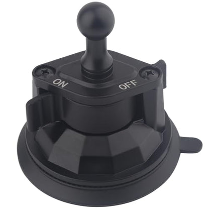 Upgraded Car Suction Cup Base with17mm Ball, Compatible with17mm Double Socket Arms | Heavy-Duty 3.4" Suction Base for Windshield | Holds 5.5 lbs – Rosette Bite Locking System