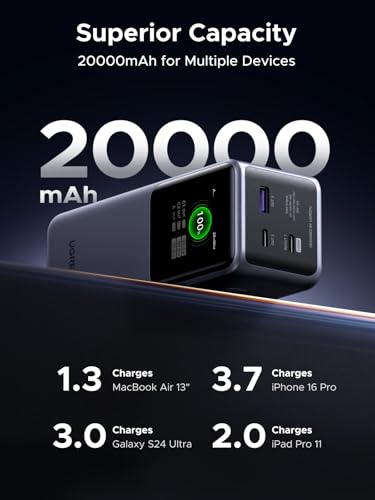 UGREEN Nexode 20000mAh 130W Portable PD Power Bank for MacBook Pro 16