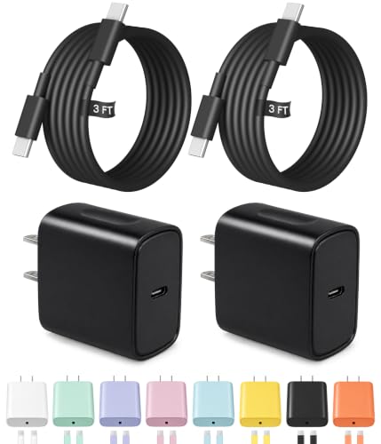 3FT iPhone 17 16 15 Charger Fast Charging USB C Charger Block - color: Black, size: 3FT