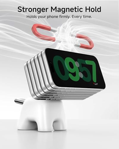 Magnetic Wireless Charging Station, Charger Stand for iPhone Apple Watch - color: White