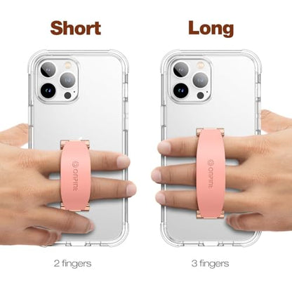 Phone Grip Finger Ring Holder 3.23 Inch, Phone Slim Finger Ring Holder Kickstand 2 in 1, Compatible with iPhone Samsung and Most Smartphones, Pink