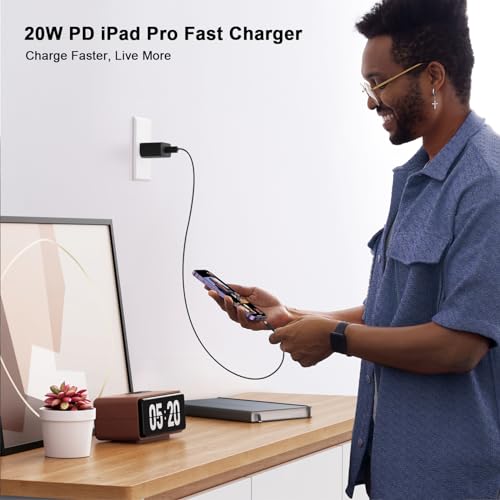 iPhone 17 16 15 Charger Fast Charging 10FT, 20W USB C Charger Block & Cable - color: Black