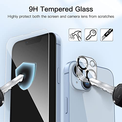 JETech Screen Protector for iPhone 14, 2+2 Pack - size: iPhone 14