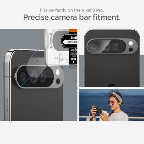 Spigen Glas.tR EZ FIT Optik Camera Lens Protector for Pixel 9 Pro - size: Pixel 9 Pro