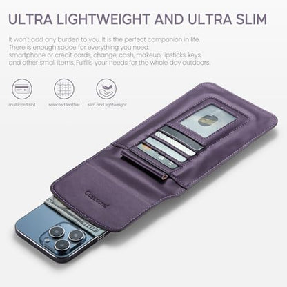 Small Crossbody Bag Cell Phone Purse for Women Men Leather Mini Shoulder Bag Wallet Case with Card Holder Slot Lanyard for All Smartphones iPhone 15 14 11 Samsung Google Moto up to 7.5" Puple - color: Puple 1