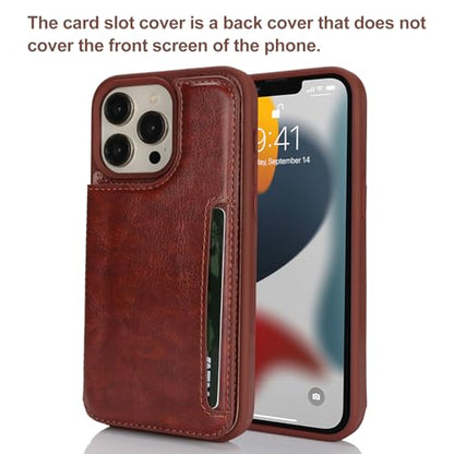 iCoverCase Compatible with iPhone 13 Pro Max Phone Case with Card Holder, Wallet Case for Women Men RFID Blocking PU Leather Protective Case 6.7 Inch (Dark Brown) - color: Dark Brown