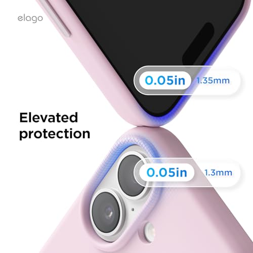 elago Premium Magnetic Silicone Case for iPhone 17 | Compatible with MagSafe, Liquid Silicone Material, Protection, Shockproof, Slim Phone (Light Lilac) - color: Light Lilac, size: iPhone 17
