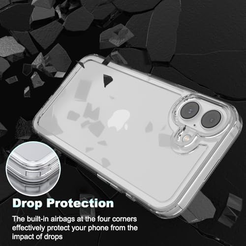 for iPhone 16 Plus Clear Bumper Frame No-Back Case, Slim Fit Ultra-Light Anti-Yellowing Transparent Protection Heat Dissipation Bezel Phone Cover Case 6.7" 2024 - color: Clear, size: iPhone 16 Plus