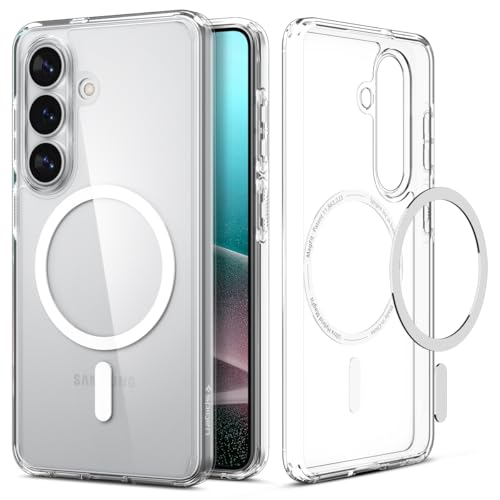 Spigen for Galaxy S26 Plus Case, Ultra Hybrid MagFit [Anti-Yellowing] [Compatible with MagSafe] [Fast Wireless Charging] - Clear White - color: Clear White, size: Galaxy S26 Plus