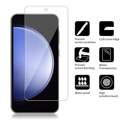 4 Pack Glass Screen Protector Compatible for Samsung Galaxy S23 FE/SM-s711u [9H Hardness]-HD Screen Tempered Glass, Scratch Resistant,Easy Install [Case Friendly] - size: Galaxy S23 FE