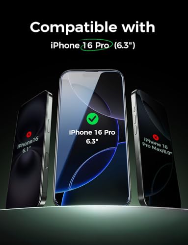 MAGIC JOHN 2 PACK for iPhone 16 Pro Screen Protector Eye Protection - size: iPhone 16 Pro