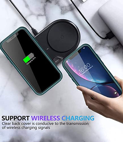 Diverbox for iPhone Xr Case [Shockproof] [Dropproof] [Dust-Proof],Heavy Duty Protection Phone Case Cover for Apple iPhone XR (Dark Green) - color: Dark Green-3in1