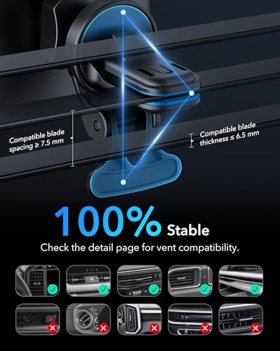 ESR for MagSafe Car Mount Charger for iPhone Duo/18 Pro/17-12, Samsung S26