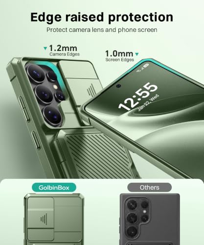 GolbinBox for Samsung Galaxy S26 Ultra Case with Wallet & Lock, Jade Green | Card Holder, Slide Camera Cover, Built-in Safety Lock & RFID Protection, Holds 4~5 Cards or Cash, S26 Ultra Wallet Case 6.9'' - color: Jade Green