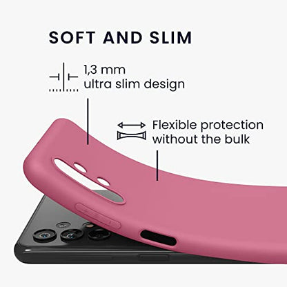 kwmobile Case Compatible with Samsung Galaxy A13 4G Case - Soft Slim Protective TPU Silicone Cover - Dark Rose - color: Dark Rose, size: Galaxy A13 4G