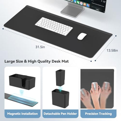 KDD Mouse Pad - Desk Mat with Foldable Phone Holder - Gaming Mousepad with Ultra-Smooth Surface, Non-Slip Base - Keyboard Mat for Home Office Gamer Accessories - size: 27.5" x 11.8"