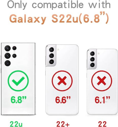 Compatible with Samsung Galaxy S22 Ultra Bling Clear Case for Women,Glitter Phone Case with Sparkle Rhinestone Diamond Camera Protection，Airbag Anti-Fall Crystal Hard Cover for Girl - size: Galaxy S22 Ultra