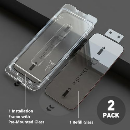 2-Pack for iPhone 17 Red Light Converter Screen Protector, Quantum Dot Technology Converts Blue Light to Red Light for Better Sleep & Eye Comfort, 9H Tempered Glass with Easy-Install Frame (iPhone 17)