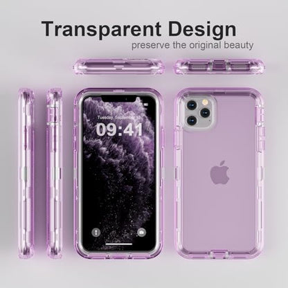 Follaroma for iPhone 11 Pro Max Case, Shockproof, Crystal Purple | Heavy Duty Shockproof Protection Phone Cases, Anti-Drop, Military Grade Dual Layer Transparent Rugged Protective Cover, 6.5" - color: Purple, size: iPhone 11 Pro Max 6.5‘’