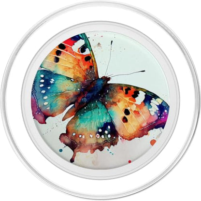 Butterfly Watercolor Illustration PopSockets PopGrip for MagSafe - style: Magnetic PopGrip