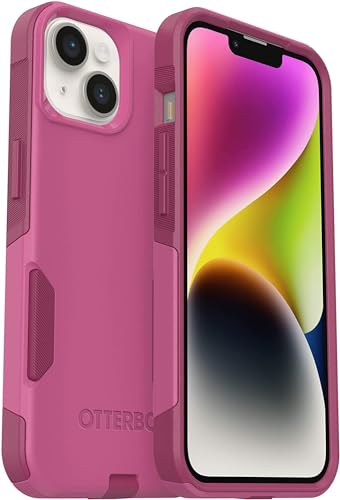 OtterBox iPhone 14 & iPhone 13 Commuter Series Case - INTO THE FUCSHIA (Pink), slim & tough, pocket-friendly, with port protection - color: Pink