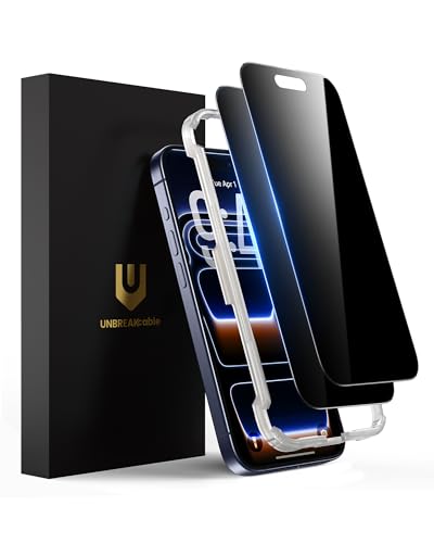 UNBREAKcable Privacy Screen Protector for iPhone 17 Pro, 2-Pack - size: iPhone 17 Pro