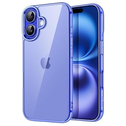 JETech Case for iPhone 16, Anti-Yellowing, Ultramarine | Shockproof Protection, Scratch Resistant Hard PC Back, Durable Transparent TPU Bumper - color: Ultramarine, size: iPhone 16