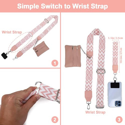 XANGNIER Clip and Go Strap for Phone with Wallet Crossbody,Multicolor 18 - color: Multicolor 18