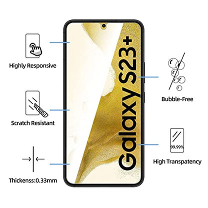 NEW'C for Samsung Galaxy S23+ (S23 Plus) Screen Protector Tempered Glass - size: S23+ 6.6 inches