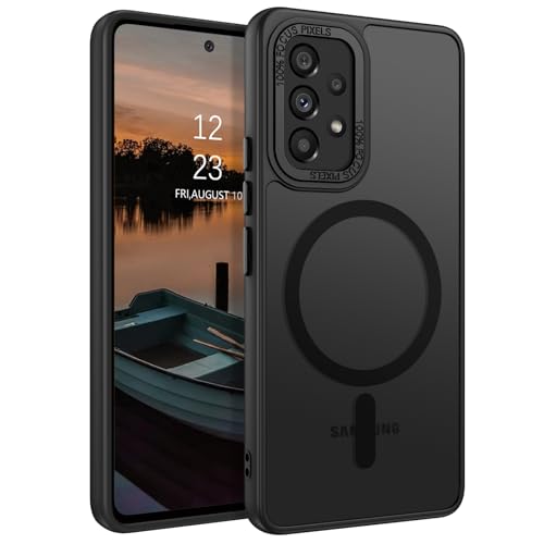 GUAGUA for Samsung Galaxy A53 Case Compatible with MagSafe Galaxy A53 Magnetic Cases Slim Translucent Matte Skin Feeling Shockproof Protective Anti-Scratch Phone Case for Samsung A53 5G 6.5'', Black - color: Black, size: for Samsung A53 5G