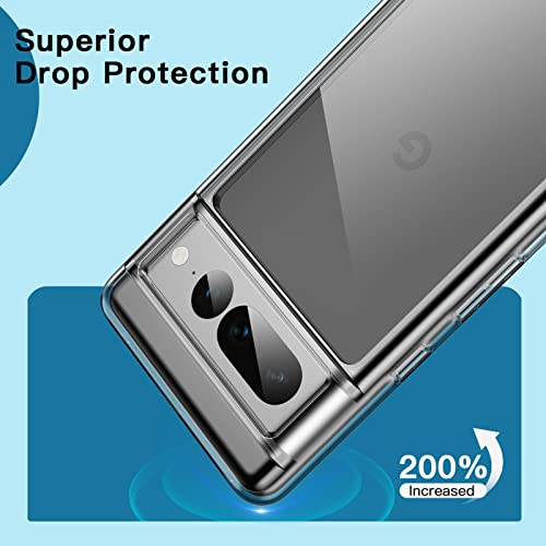 JETech Case for Google Pixel 7 Pro, Anti-Yellowing, Clear | Shockproof Protection, Scratch Resistant Hard PC Back, Durable Transparent TPU Bumper - color: Clear, size: Pixel 7 Pro