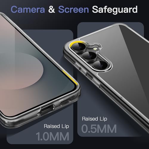 JETech Case for Samsung Galaxy S25 FE, Anti-Yellowing, Black | Shockproof Protection, Scratch Resistant Hard PC Back, Durable Transparent TPU Bumper - color: Black, size: Galaxy S25 FE
