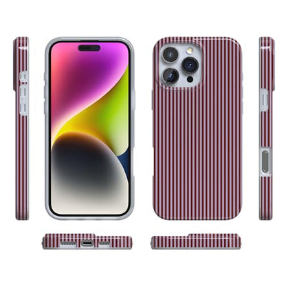 Casely iPhone 16 Pro Case | Stripes and the City | Tiny Pinstripe | Compatible with MagSafe | Classic Ultra Slim Design - color: Stripes and the City | Tiny Pinstripe, size: Iphone 16 Pro
