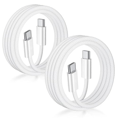 USB C to USB C Cable 3FT Certified 2Pack 60W usbc Woven Fast Charging - size: 2pack-3ft