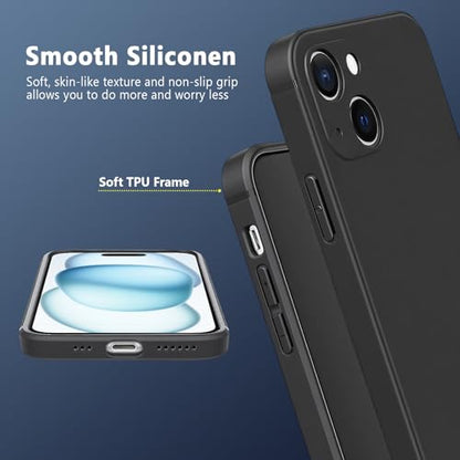 FanTEK Phone Case Compatible with iPhone 15 Plus Case, Anti-Scratch & Fingerprint Phone Case Protective Cover, Matte Black - size: iPhone 15 Plus