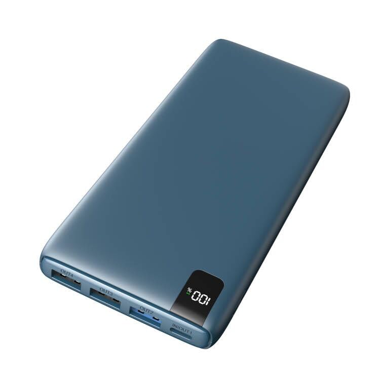 A ADDTOP Power Bank 20000mAh Fast Charging Built-in USB C Portable Charger - color: Blue