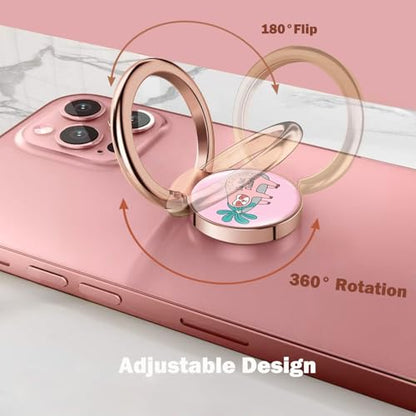 Cell Phone Ring Holder Stand, 360° Rotation Metal Kickstand, Compatible with iPhone 16 Pro Max/15/14/13/12, Galaxy S25/S24 Ultra - color: Cute Sloth Magnetic Kickstand Grip