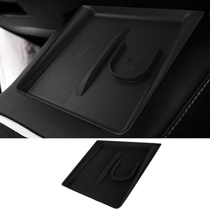 2-in-1 Wireless Charging Silicone Mat Fit for Tesla Model Y Juniper 2025+ - color: Black#2, size: Model Y Juniper