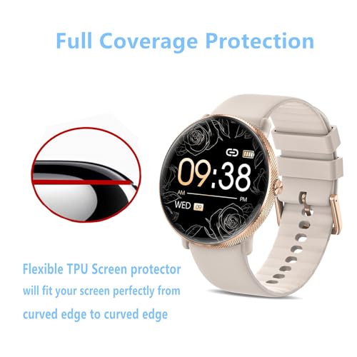 Screen Protector Compatible for Boquaw/Kimeag S67 Smart Watch 1.43" (6 Pack) Clear TPU Soft Protective Film Compatible for Basznrty S61 Smart Watch