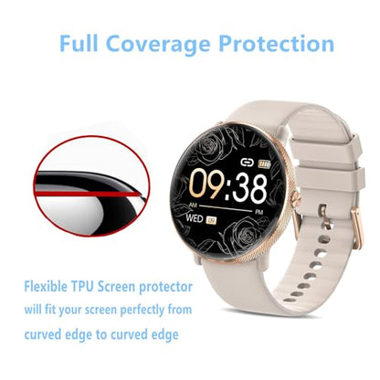 Screen Protector Compatible for Boquaw/Kimeag S67 Smart Watch 1.43" (6 Pack) Clear TPU Soft Protective Film Compatible for Basznrty S61 Smart Watch