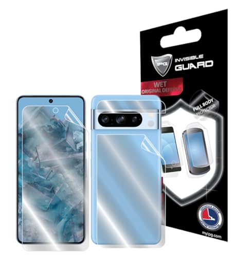 IPG for Google Pixel 8 Pro FULL BODY Hydrogel Protector Invisible Touch Screen Sensitive Ultra HD Clear Film Anti Scratch Skin Guard - Smooth/Self-Healing/Bubble -Free Screen & Back